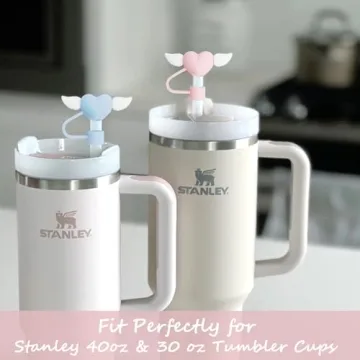 Cute Reusable Silicone Straw Covers that Fit Stanley Tumblers