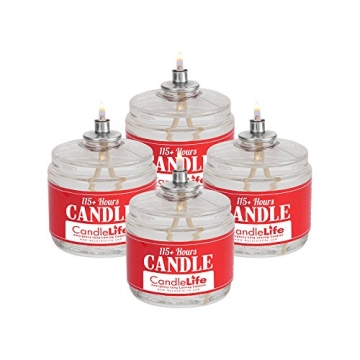 CandleLife Survival Candles Set of 4 - 115 Hours Burn Time