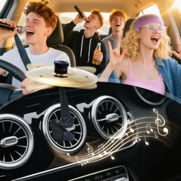 Mini Car Drum Cymbals – Fun Air Vent Accessory for Music Lovers