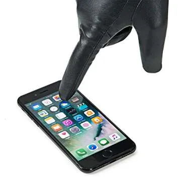 REDESS Winter Leather Gloves for Women, Wool Fleece Lined Warm Gloves, Touchscreen Texting Thick Thermal Snow Driving Gloves