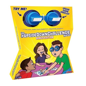 Vango The Original UpsideDownChallenge Game - Complete Fun Challenges with Upside Down Goggles for Ages 8+, 2-6 Players (Bonus Edition - 30 Additional Challenges)