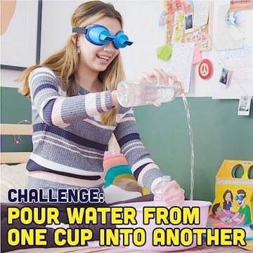 Vango The Original UpsideDownChallenge Game - Complete Fun Challenges with Upside Down Goggles for Ages 8+, 2-6 Players (Bonus Edition - 30 Additional Challenges)