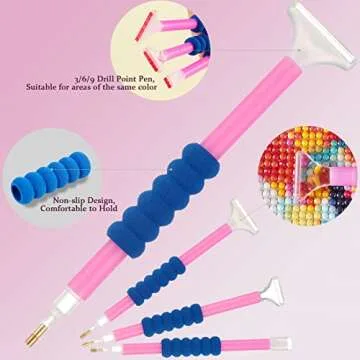 Douorgan 60-Slot Diamond Art Storage Case - Portable Shockproof Organizer and Accessory Box for Jewelry Beads