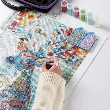 Douorgan 60-Slot Diamond Art Storage Case - Portable Shockproof Organizer and Accessory Box for Jewelry Beads