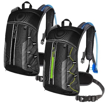 Hydration Pack Backpack with Water Bladder - Upgaraded 2 Packs Water Backpack for Hiking Running Bik...