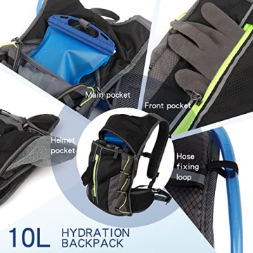 Lightweight Hydration Pack Backpack with Upgraded Water Bladder