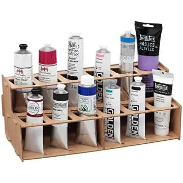 Mezzo Artist Paint and Brush Rack - Professional Storage to Organize Paint Tubes & Brushes