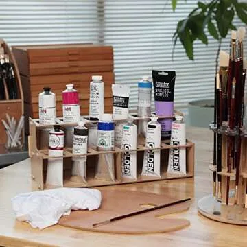 Mezzo Artist Paint Rack - Space Saving Organizer for Supplies
