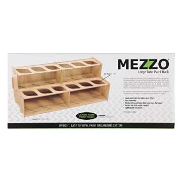 Mezzo Artist Paint Rack - Space Saving Organizer for Supplies