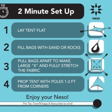 Neso Grande Beach Tent with UPF 50+ Protection