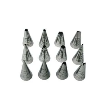 PME Supatube Stainless Steel Cake Decorating Tips Set of 12 – Precision Piping Nozzles