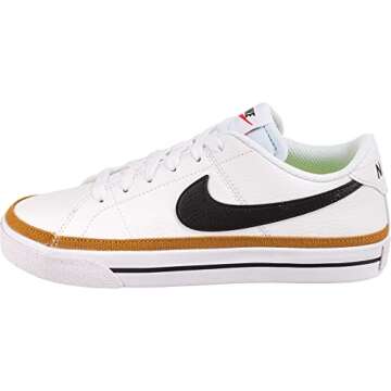 Nike Womens Court Legacy (White Black Desert Ochre, us_Footwear_Size_System, Adult, Women, Numeric, Medium, Numeric_8_Point_5)