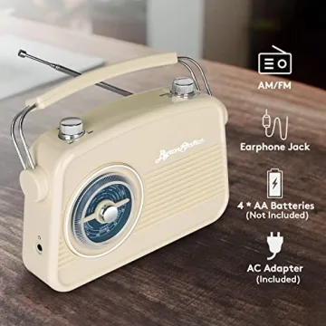 ByronStatics Portable Vintage Radio Best for Music Lovers