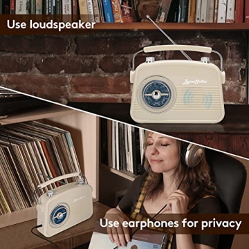 ByronStatics Portable Vintage Radio Best for Music Lovers