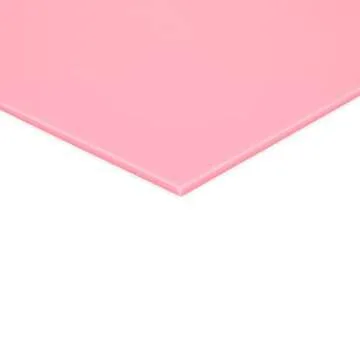 Okuna Outpost 2-Pack Opaque Cast Acrylic Sheet, 1/8-Inch Thick 11.75x11.75-Inch Square Plastic Tiles for Wall Decorations, Laser Cutting, Arts & Crafts, & Custom Signs for Cafes & Boutiques (Pink)