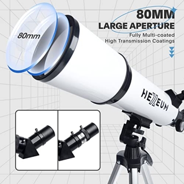 80mm Aperture 600mm Telescope for Stargazing Adventures