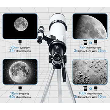 80mm Aperture 600mm Telescope for Stargazing Adventures