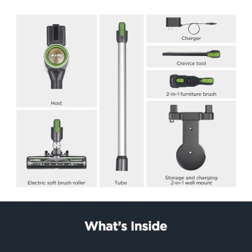 Eureka Lightweight Cordless Stick Vacuum Cleaner Convenient for Hard Floors, Rechargeable Handheld Vacuum Cleaner Portable with Powerful Motor Efficient Suction, RapidClean Ultra NEC370GR, Moss Green