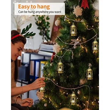 SHYMERY Mini Lantern with Flickering LED Lights for Events