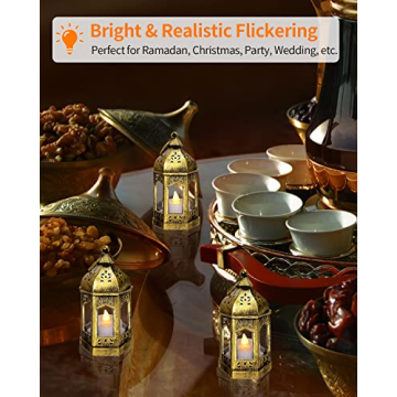 SHYMERY Mini Lantern with Flickering LED Lights for Events