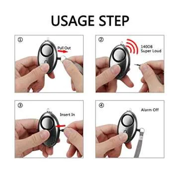 Personal Alarm 140DB Security Keychain Self Defense