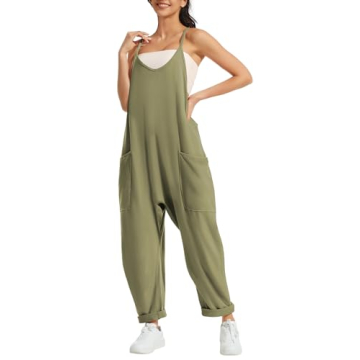 ATHMILE Beach Vacation Fashion Outfits 2024 Casual Jumpsuits for Women Trendy Spring Summer Clothes ...