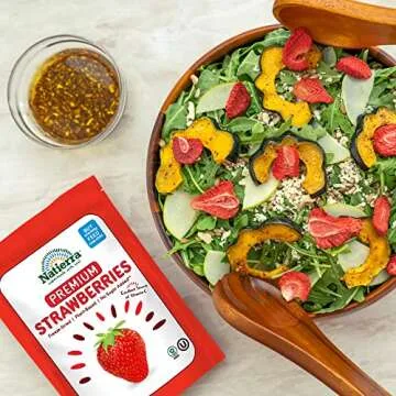 NATIERRA Premium Freeze-Dried Strawberries | Non-GMO & Vegan | 0.7 Ounce (Pack of 4)