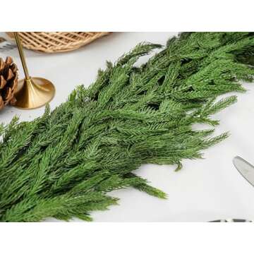 6FT Norfolk Pine Garland - Perfect for Holiday Decor!