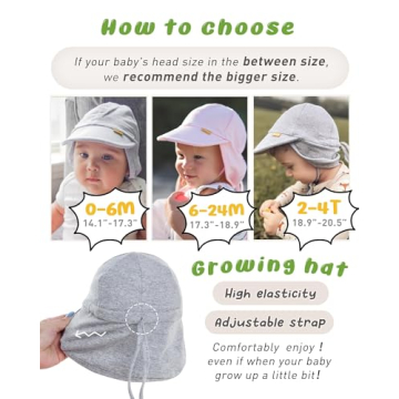 FURTALK Baby Sun Hat UV Protection Adjustable Cotton Hats