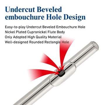 Yamaer Closed Hole Flute - Perfect for Beginners - 16-Key