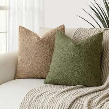 Foindtower Modern Boucle Pillow Covers for Cozy Decor
