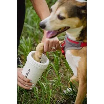 Dexas MudBuster Portable Dog Paw Cleaner, Medium, Bright White Special Edition, Premium Pet Supplies and Accessories