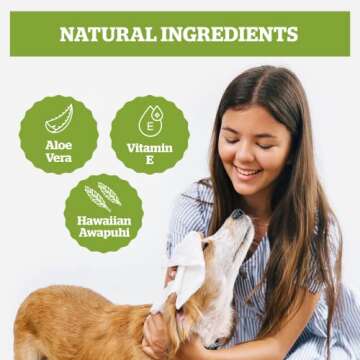 Pogi's Dog Grooming Wipes - 100 Dog Wipes for Cleaning and Deodorizing - Plant-Based, Hypoallergenic...