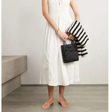 Dsevht Mesh Ballet Flats Shoes for Women Slip On Ballerina Shoes Round Toe Comfortable Casual Work Dress Flats Shoes Nude