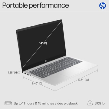 HP 14 Laptop with Intel Core i3 and HD Display