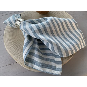 Elegant 100% French Flax Linen Napkins - Set of 4