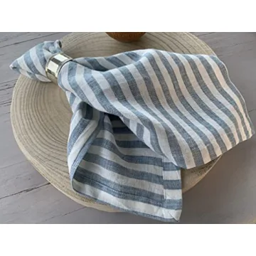 Elegant 100% French Flax Linen Napkins - Set of 4