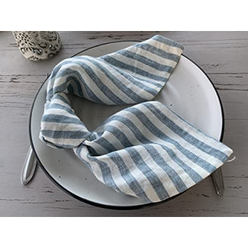 Elegant 100% French Flax Linen Napkins - Set of 4