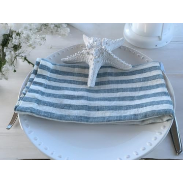 Elegant 100% French Flax Linen Napkins - Set of 4