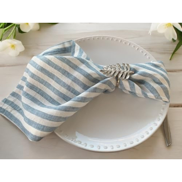 Elegant 100% French Flax Linen Napkins - Set of 4