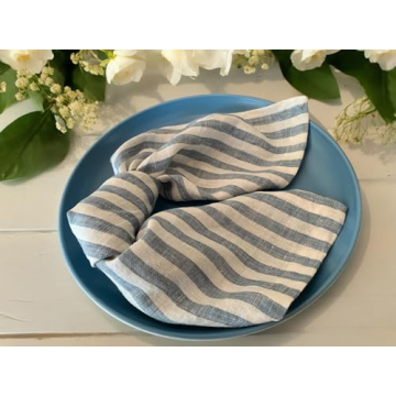 Elegant 100% French Flax Linen Napkins - Set of 4