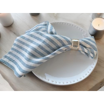 Elegant 100% French Flax Linen Napkins - Set of 4