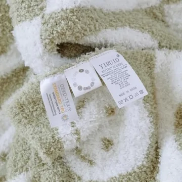 Ultra Soft Smiley Faces Checkerboard Throw Blanket by YIRUIO