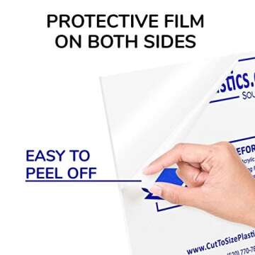 Source One LLC 1/8 th Inch Thick 12 x 12 Inches Acrylic Plexiglass Sheet, Clear