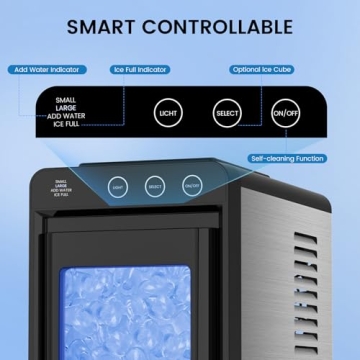 COWSAR Countertop Ice Maker Fast Portable Ice Solution