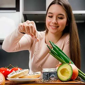 Everything Bagel Seasoning Spice Blends - UpGood Pantry | 4OZ Easy Open Jar of Everything Bagel Spice Mix | Tasty Seasoning for Meats, Sandwiches, Salads, Keto Snacks | Small Batch Blended in the USA