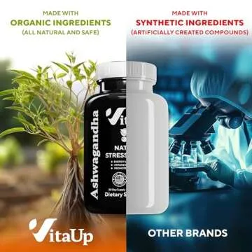 VitaUp Organic Ashwagandha Capsules 1310mg - USA Made Organic Ashwagandha Supplements with Black Pepper - Energy & Immune Support - Natural Stress Relief Supplement - Ashwagandha Organic - 60 Count