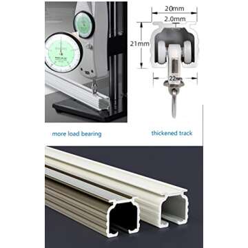 Ceiling Curtain Track Set,Room Divider Track, Shower Curtain Track Set with Hooks and All Accessorie...