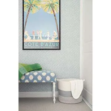 Large Cotton Rope Storage Basket Tall Grey Décor Basket for Blankets, Baby Nursery Hamper Bin, Toy Tote - A Cute Round Laundry, Diaper and Towel Basket with Handles 15" x 17"