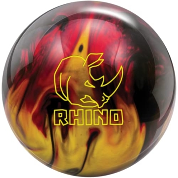 Brunswick Rhino Bowling Ball, Red/Black/Gold, Perfect for All Skill Levels